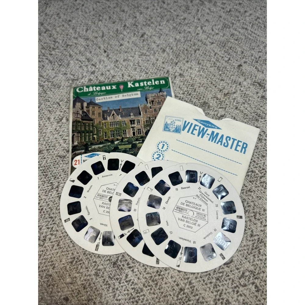 Sawyer's View Master Reel #C 350 Chateaux Kastelen Castles Belgium circa 1960s